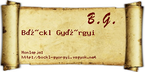 Böckl Györgyi névjegykártya